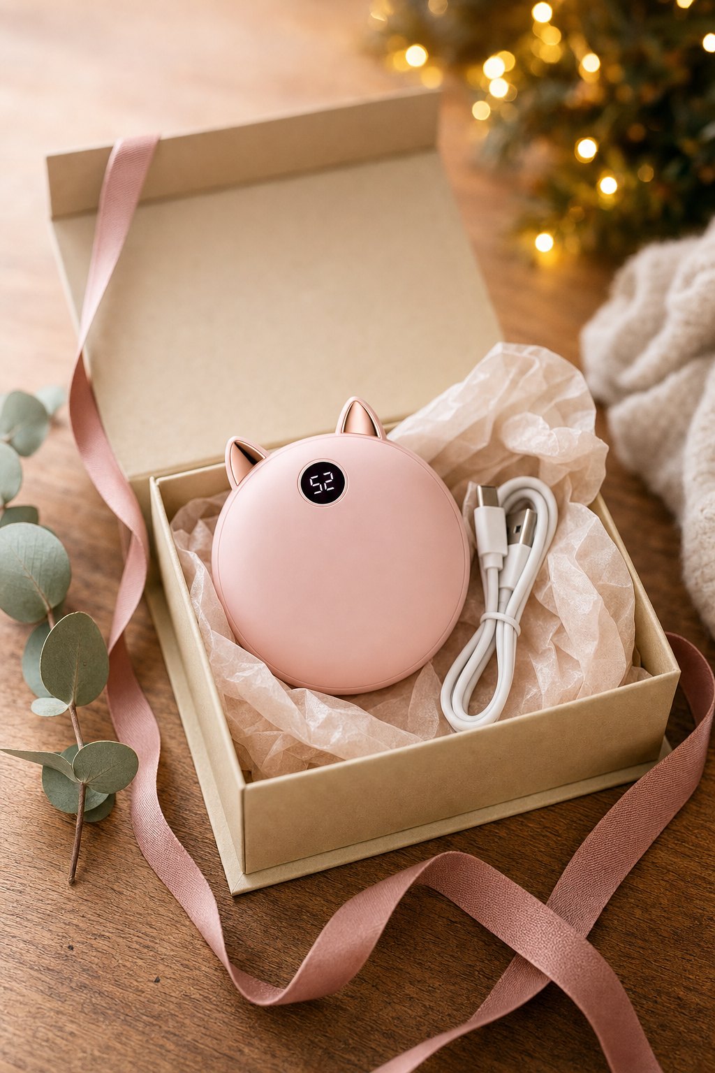 HeatKeep hand warmer in its gift box
